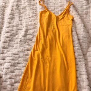 Forever 21 Yellow Midi Dress